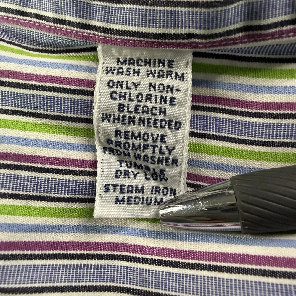 Ralph Lauren Shirt Mens 16.5 34/35 Classic Fit Multicolor Stripe Button Down